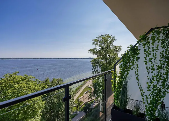 Stylish By The With Balcony In By Renters Apartament Zegrze